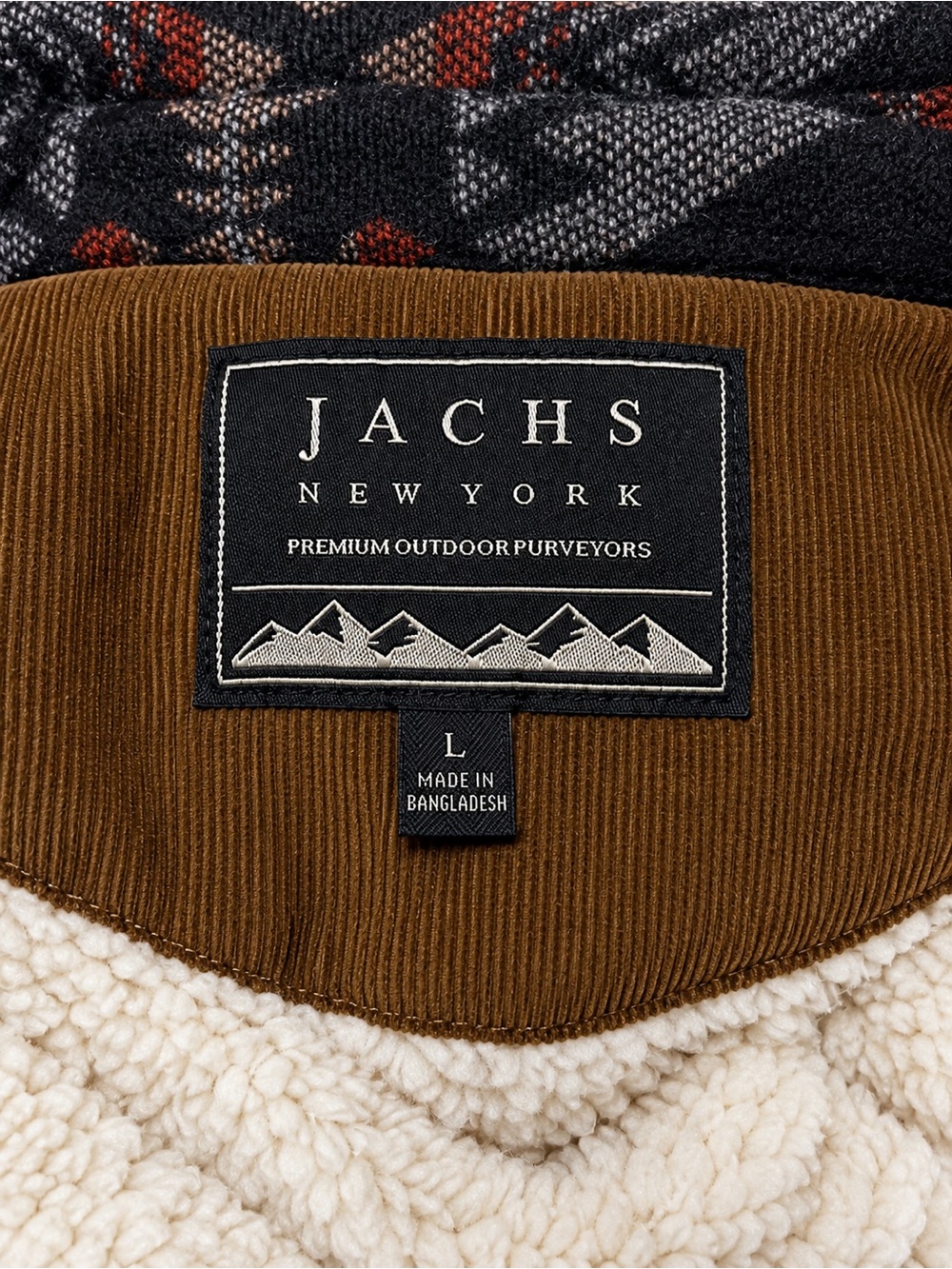 JACHS New York Men’s Aztec Sherpa-Lined Jacket, Size L - Picture 2 of 7
